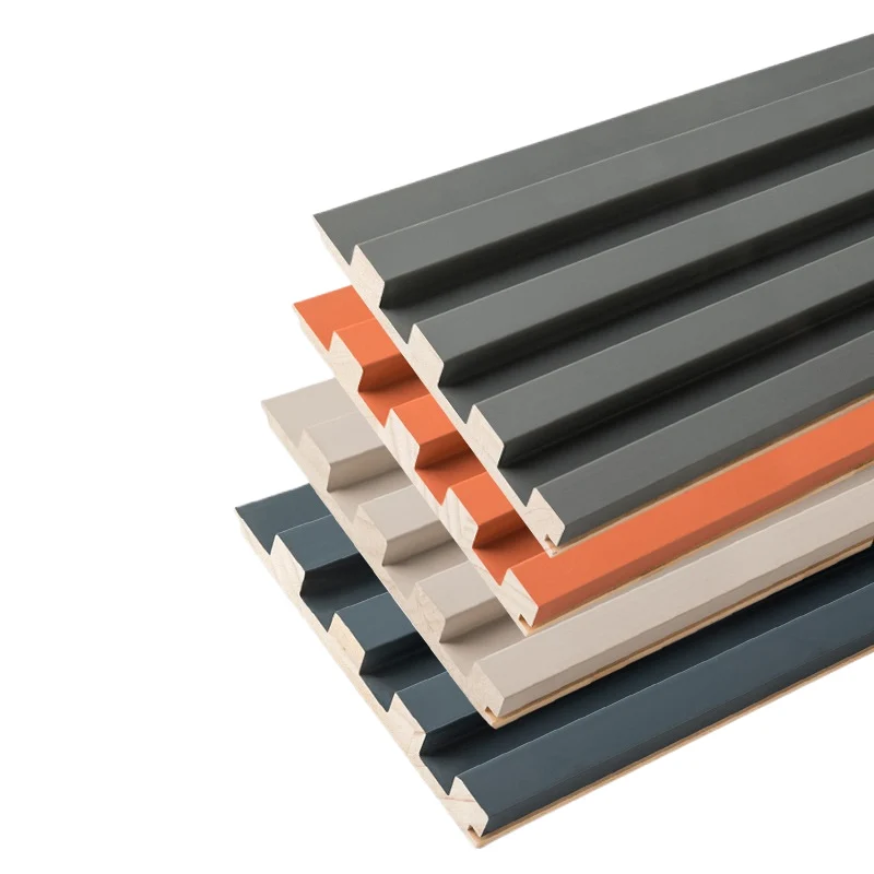 E&R WOOD European Wood Fluted Clad Decor Covering Wooden Anti-Mildew Internal PVC Wall Panels For Bathroom