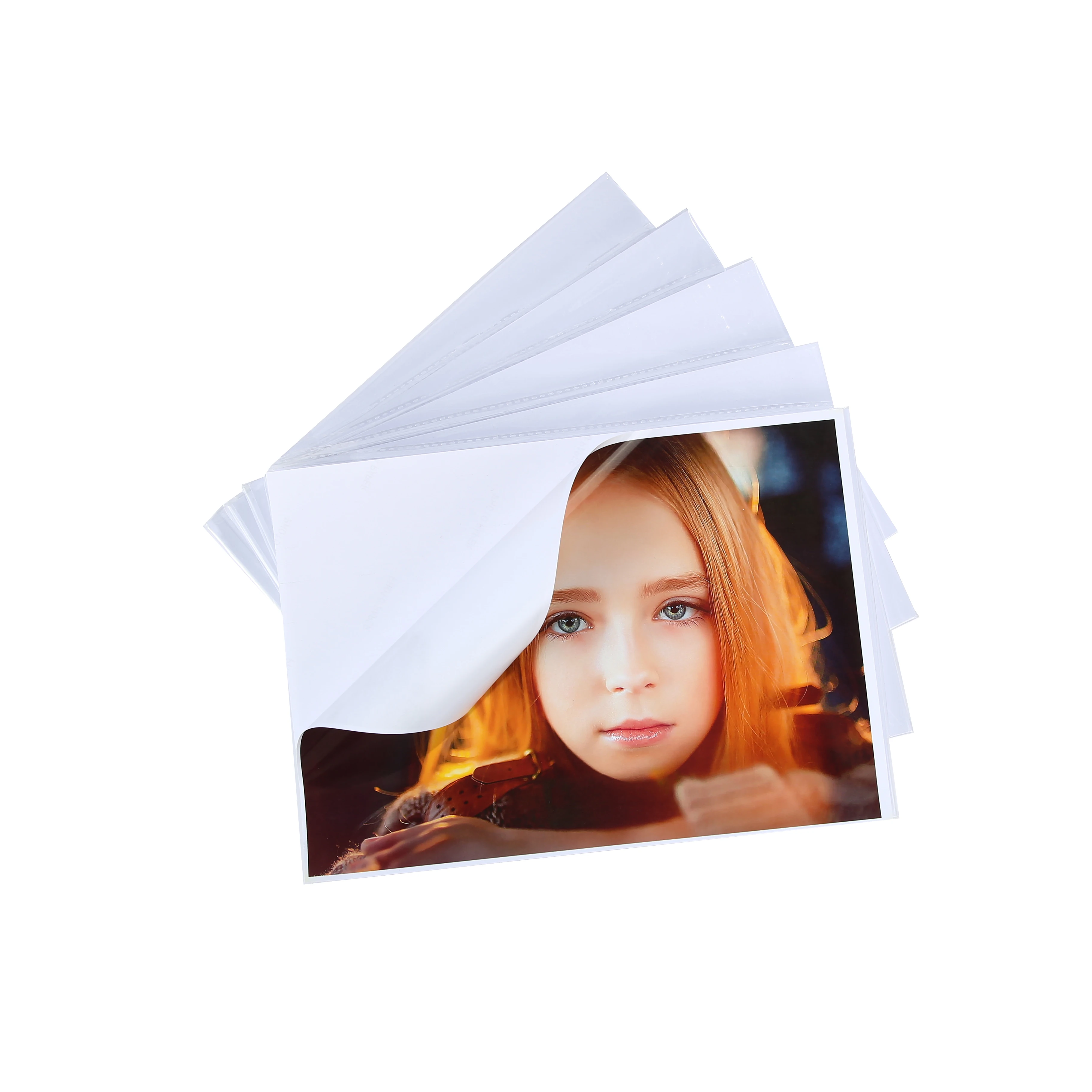 Wholesale jinlan 135gsm self adhesive photo paper stick A4 50sheets inkjet photo paper for inkjet printer