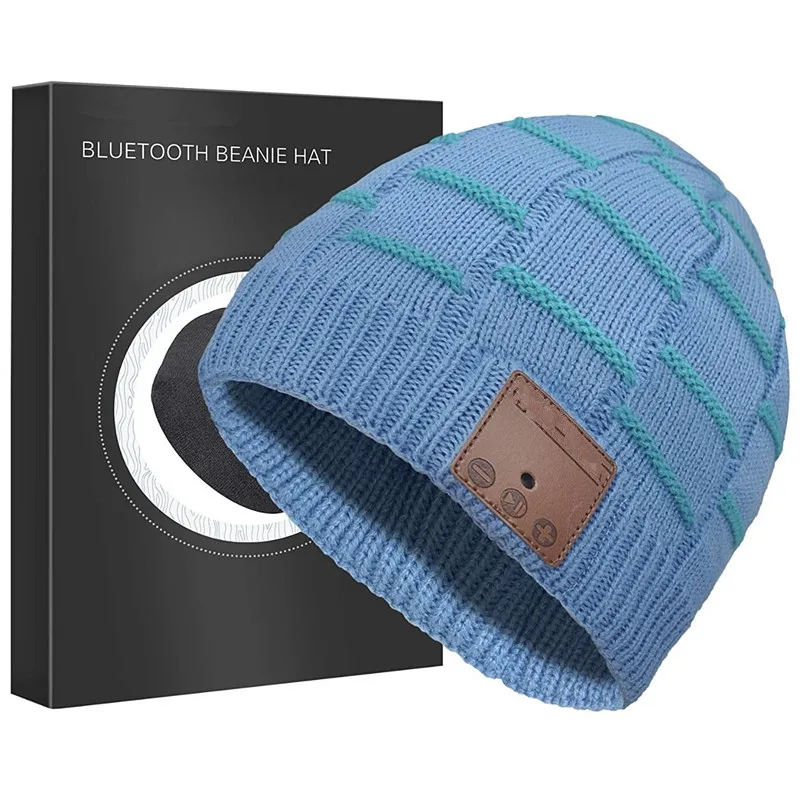 Winter Bluetooth Hat Earphone Stereo Sport Music Headset Wireless Handfree Headphone USB Charging Cable Knitted Beanie Cap