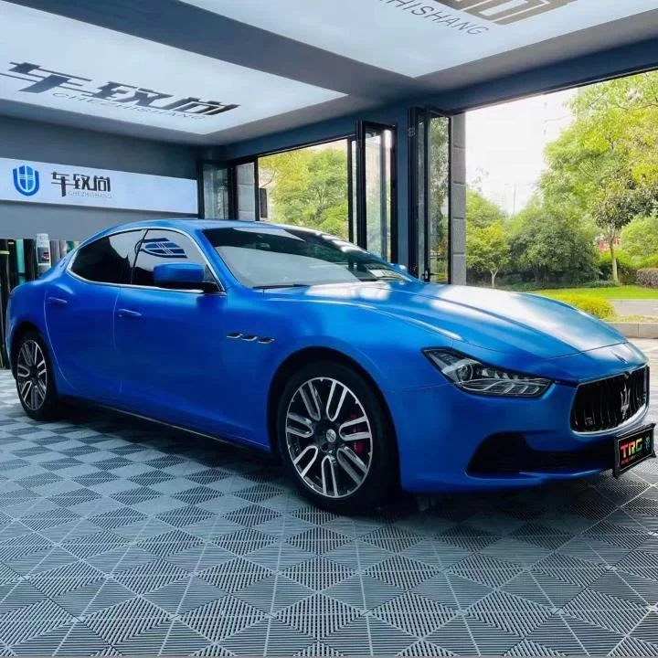 Wholesale sales of high quality PVC car color film electrolight metal deep blue vinyl protective film