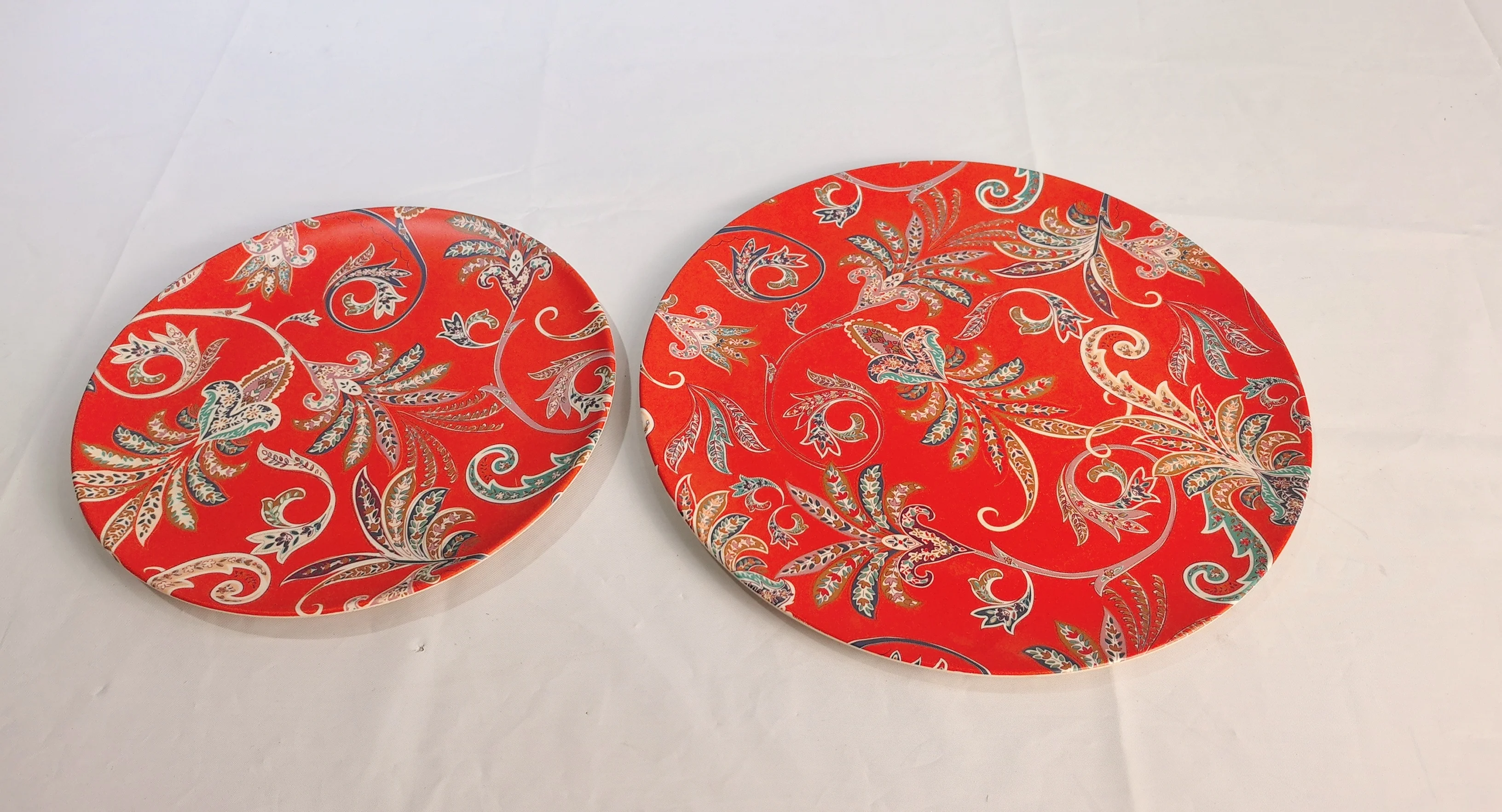 High Quality Bamboo Fiber Dinner Plates Nordic Ins Design Style Sustainable Classic Print Home Party