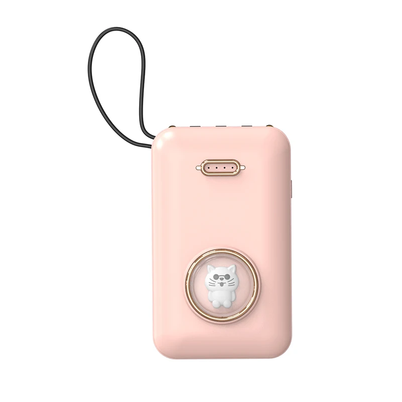 Girls Gifts Power Banks Portable Mobile Phone Charging Detachable Built-in 4-Wire Power Bank with LED Light