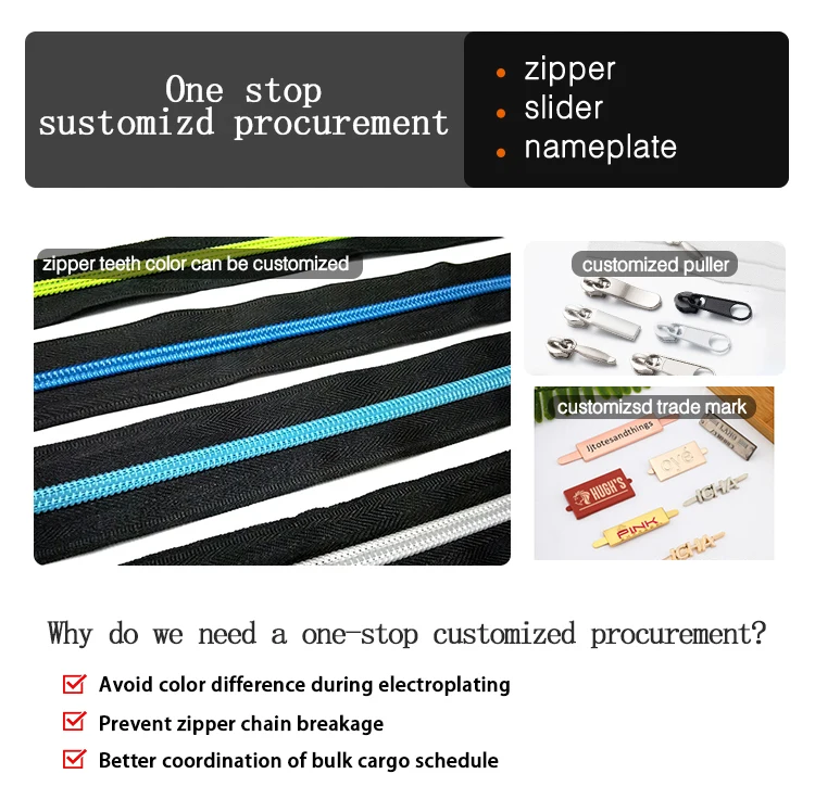 Wholesale Custom Cheap Colorful 3# 5# 7# 8# 10# Zipper Slider Zip Pull Zipper Heads 5 logo zipper pull