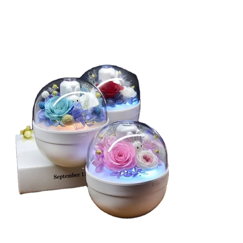 2023 с ветром, креативный Ароматический диффузор С вечными цветами, увлажнитель, фестиваль, день рождения, сохраненные розы, Подарочная коробка для цветов