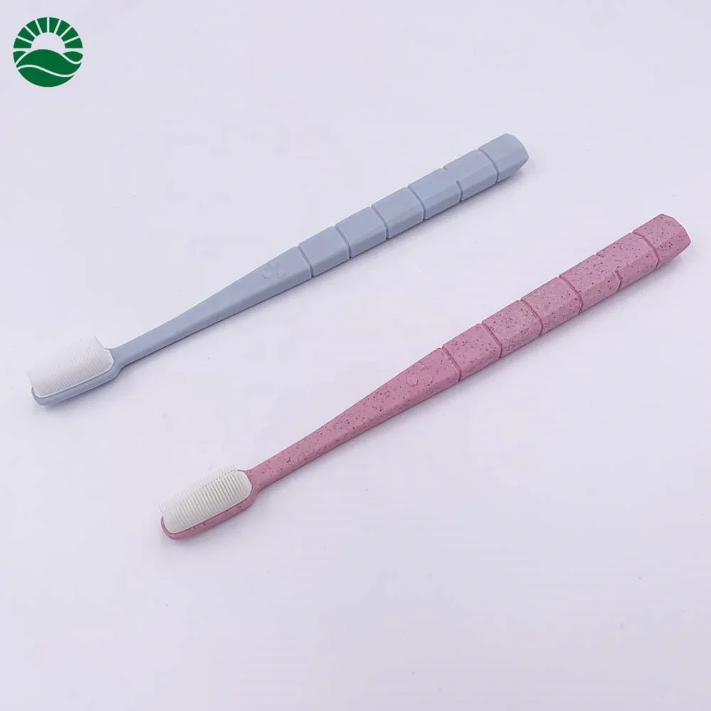 New eco friendly wheat straw nano brush head biogegradable toothbrush