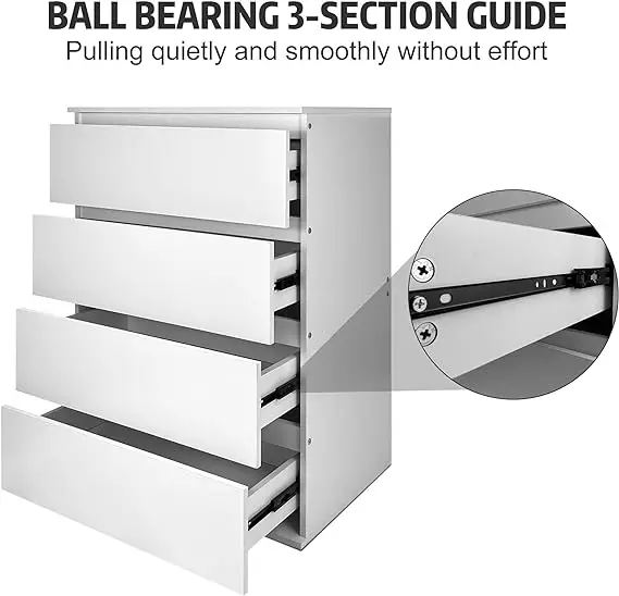 4 Drawer Dresser for Bedrooms, Storage Chest of Drawerchest of drawers