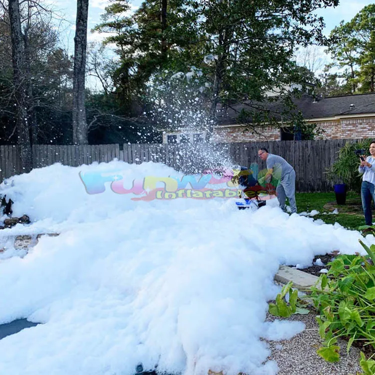 Outdoor jet night bubbles club moving foam party pool blower cannon 3000W spray foam machine
