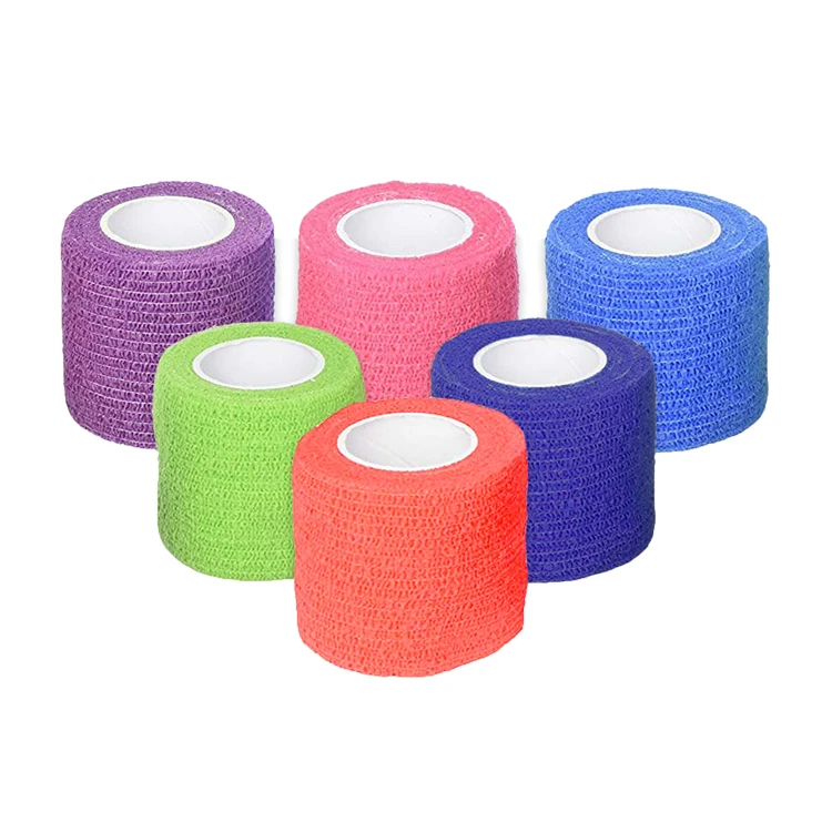 Factory Wholesale Cohesive Bandage for Outdoor Sports Elastic Self-adhesive Bandages Fixing Wrist Elbow Knee Ankle Bandage