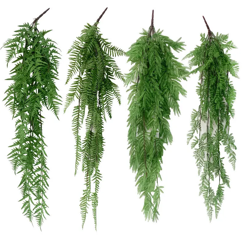 Hanging plants leaf green fern leaves arrangement 100cm artificial leaf plant for decoration