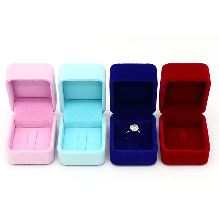 FADELI Fashion hot sell manufacture direct supply custom jewelry velvet ring gift boxes jewellery packaging