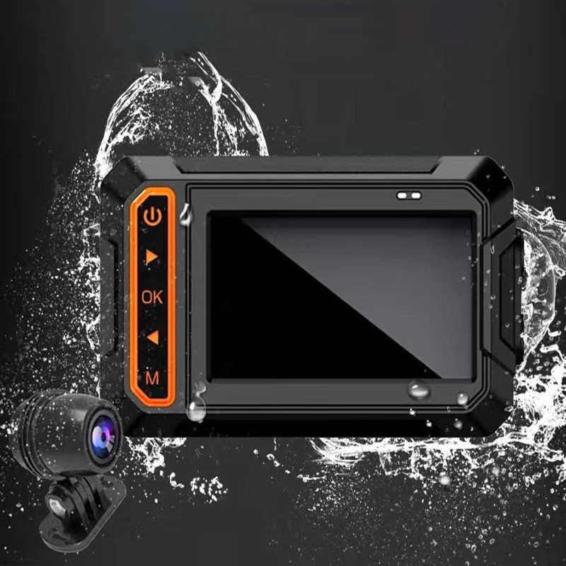 Dual Lens Dash Cam Parking Monitor HD 1080P Motorcycle Video Recorder Front Rear View Motorbike Video Camera G-Sensor IPS Screen