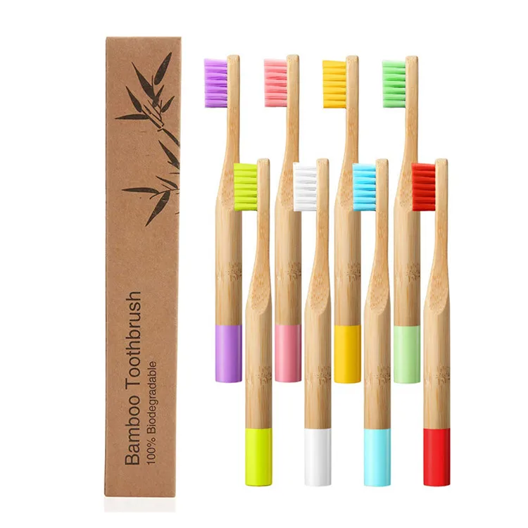 Детская бамбуковая зубная щетка с логотипом