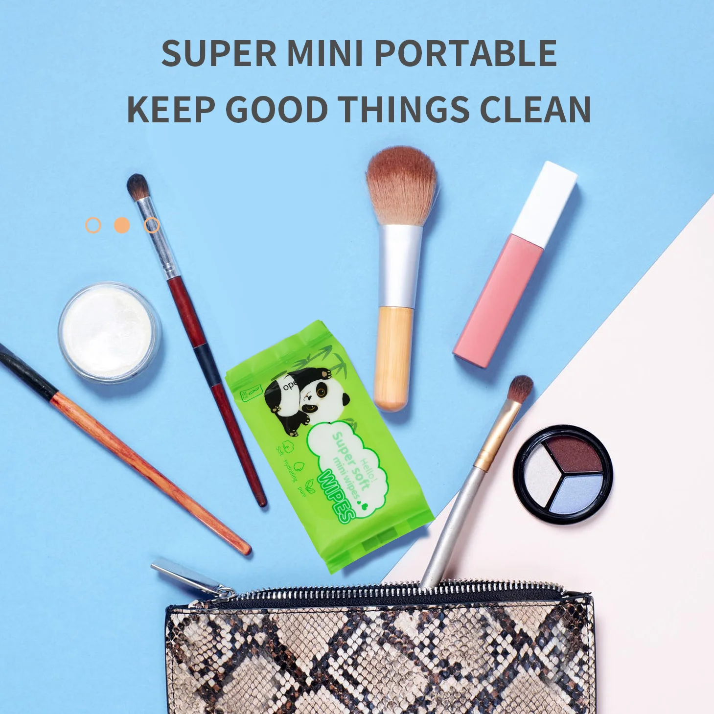 China Alibaba Supplier facial cleaning towel mini wipes wet wipes oem brand