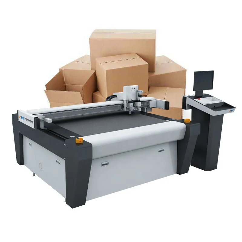 JWEI CB03II-1113 box carton cutting machine to make samples of corrugated cardboard boxes with 10 mm thick