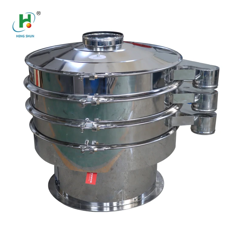 Industrial Electric Sifter Stainless Steel Cassava Flour Pollen Vibrating Seperators Rotary Vibrating Sieve Shaker Machine