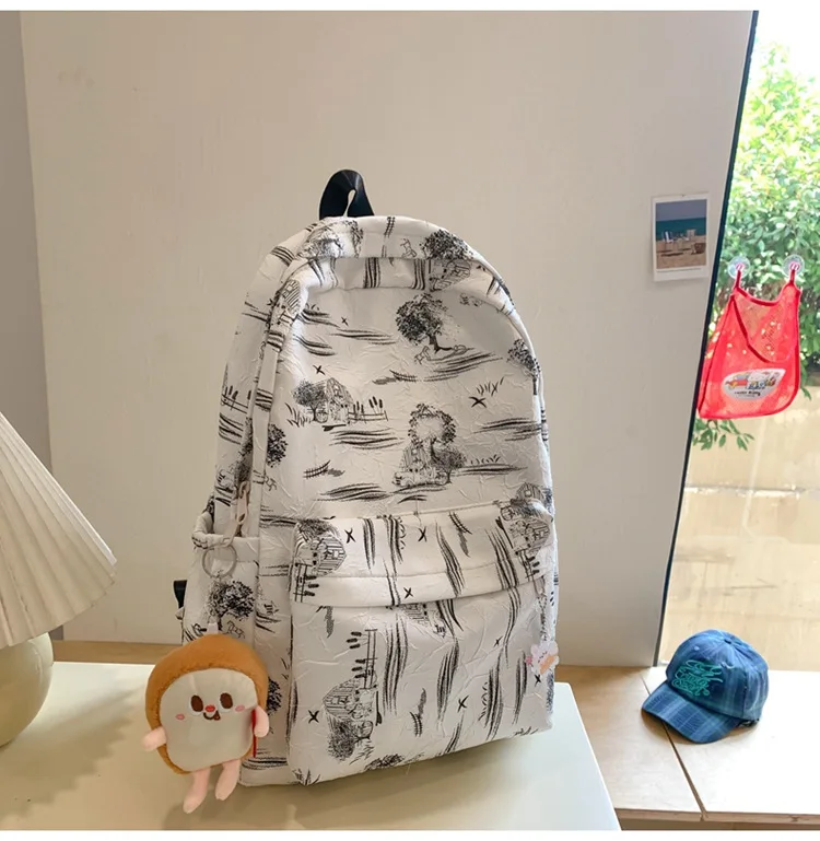 Autumn New Niche High Aesthetic College Style Versatile Student Backpack Ins Chinese Fresh