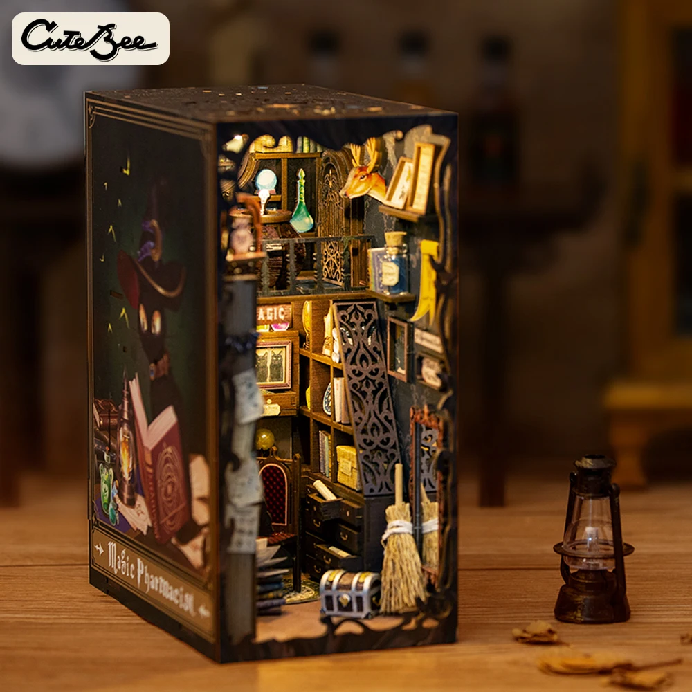 CuteBee Lovely House Decoration LED Night Light Book Nook Kit Novel Home Decor Use as Christmas Gifts