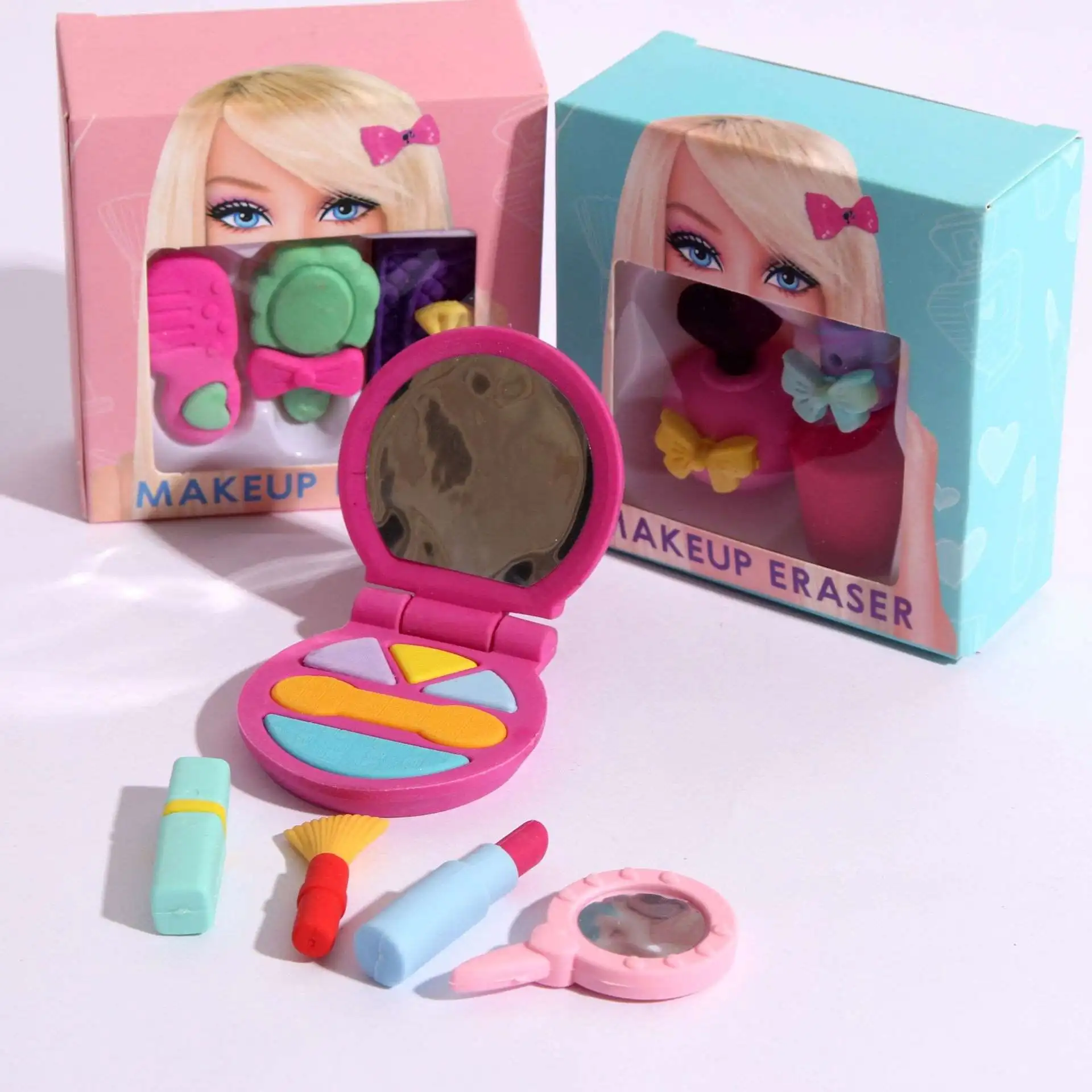 Creative eraser sets school stationery gift set kawaii cute make up eraser for girls