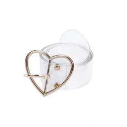 Новый прозрачный кожаный ремень с пуговицами