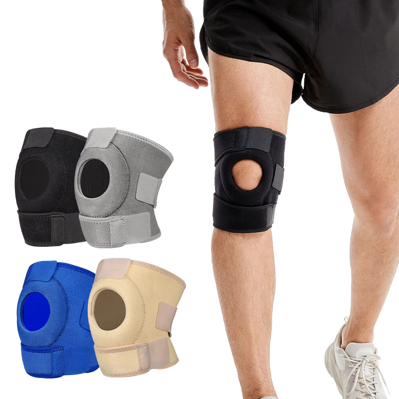 New short knee brace support with EVA pad summer breathable open knee pads