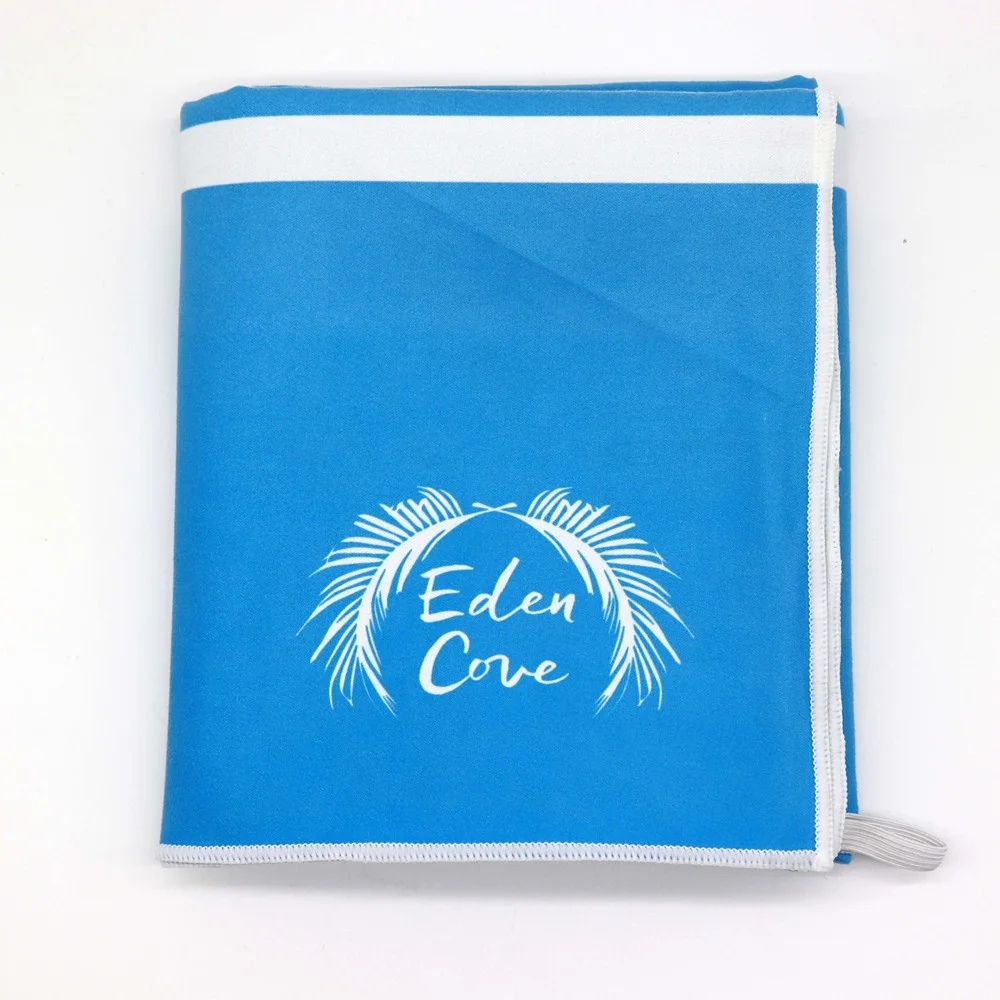 
Custom Digital Printing Microfiber Travel Sports Camping Bag Towel With Drawstring Bag 