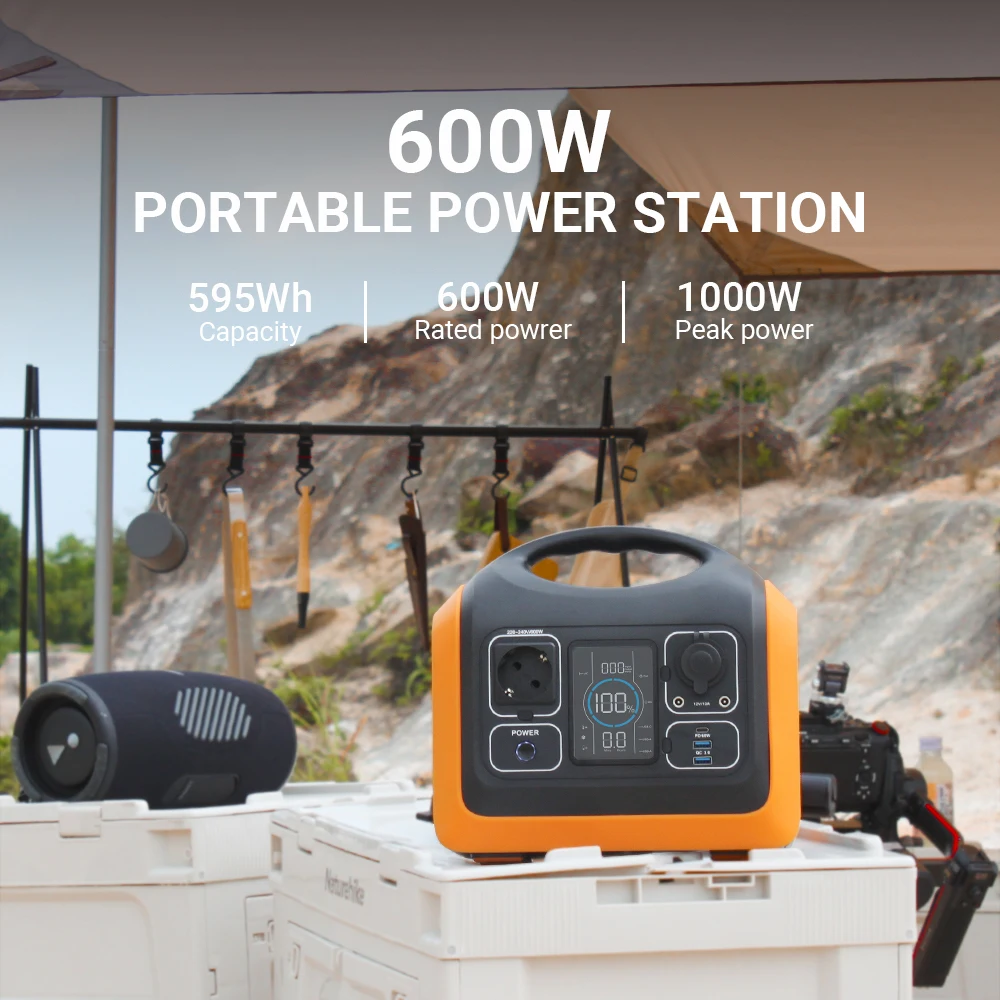 SOUOP 600W 595Wh Portable Power Station EU Socket 600 W 230V LiFePO4 Solar Tragbare Powerstation For Outdoor Camping