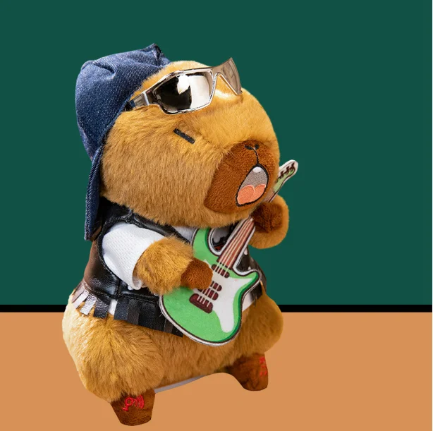 Hot Sale Funny Electric Singing Dancing Capybara Plush Toy Doll Battery Capybara Recording Plush Toy Soft Stuffed Toy