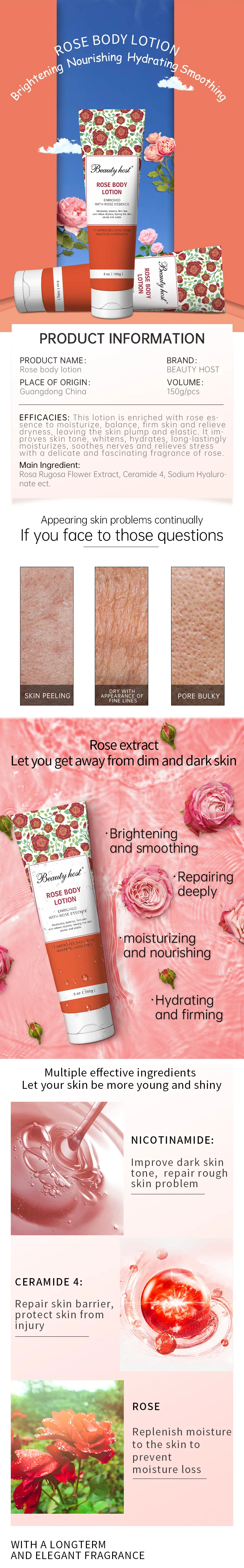 Body Lotion Cream Private Label Organic Moisturizing Shea Butter Skin Whitening Cream for Black Skin