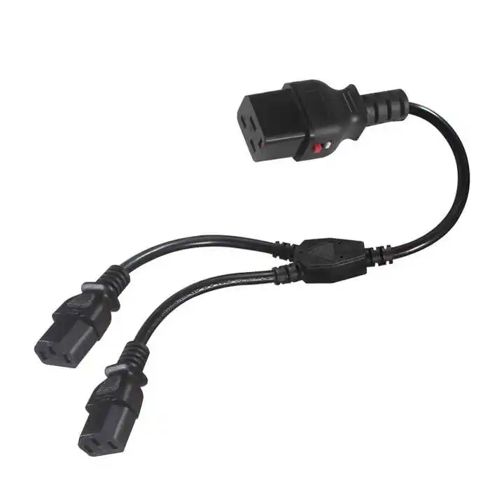 Y Cable Spliter Split 2 Plug Double Iec C20 Male X Female Cabl Nema Power Cord C19 To C13 Splitter