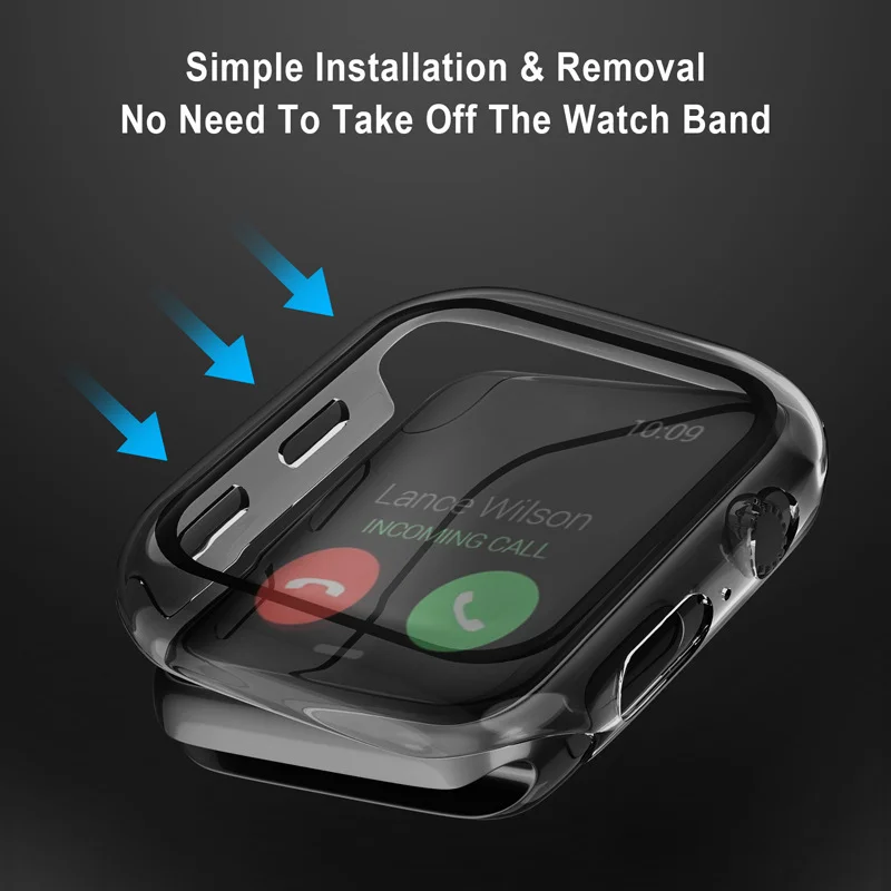 Закаленное стекло для защиты экрана от царапин чехол часов Apple iWatch 1 2 3 4 5 6