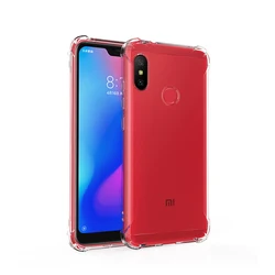 Luxury Airbag bumpers Anti-shock soft TPU case Transparent clear Phone Case for Redmi note 7 8 back cover