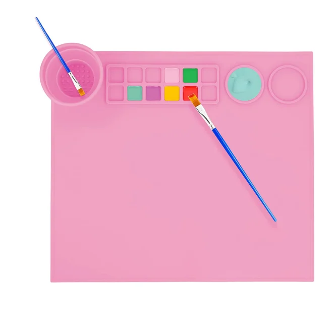 Большой силиконовый коврик для творчества с чашкой, детский коврик для ручной работы