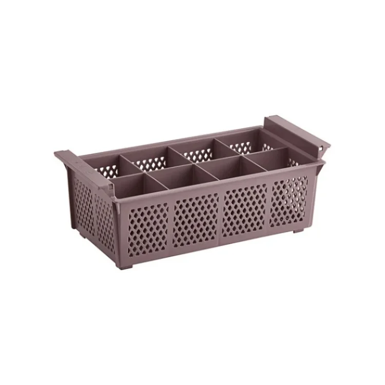 Commercial Dishwasher Cutlery Basket Plastic 8 Compartment Rack Cutlery Basket
