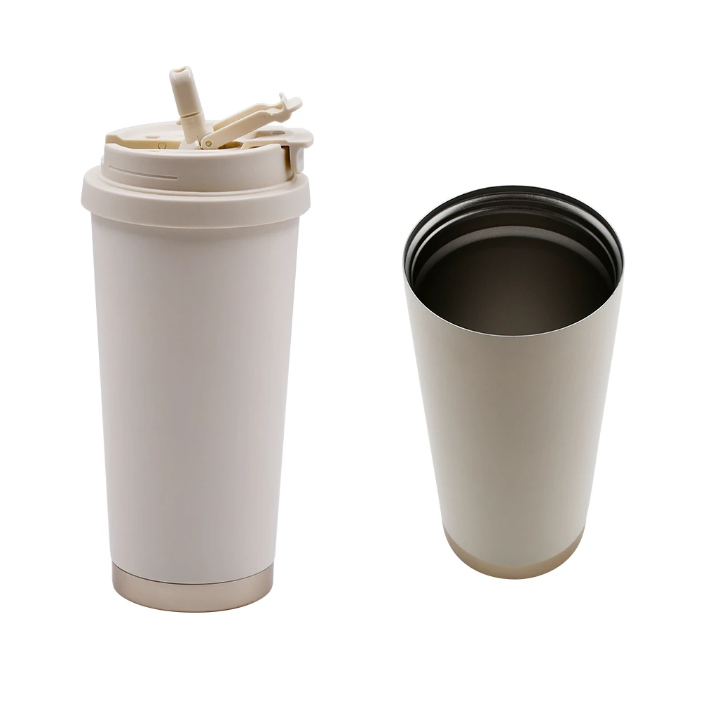 New Portable Fashion 500ml Stainless Steel Travel Mugs Cute Design Handgrip Coffee Thermos Mug Tumblers Cup For Girls Coffee Cup