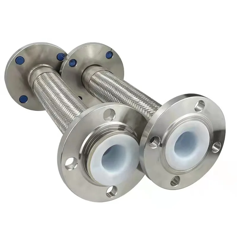 Flange Rotated Stainless Steel 316l Flexible Metal With Ptfe Braided Hose