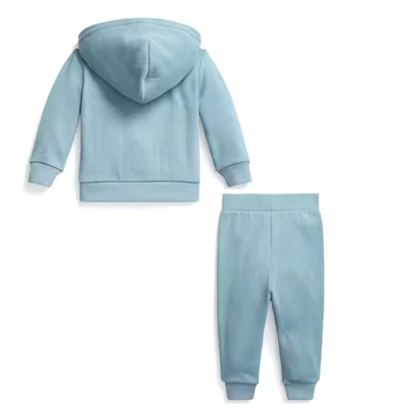 Cotton Boy Clothes Long Jersey Set Sweat Shirt and Pant Set 2 pic French Terry Baby Hoodies Set Kids Sweatsuit Baby Tracksuits