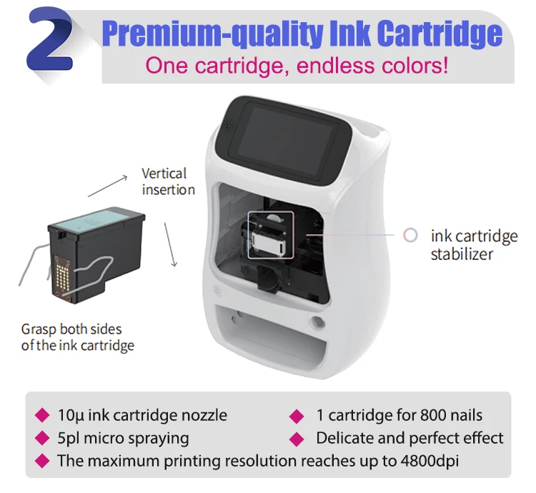 Finger All In 1 Functions Mobile Nail Art Printer 3d China Portable Touch Screen UV light Commercial Use