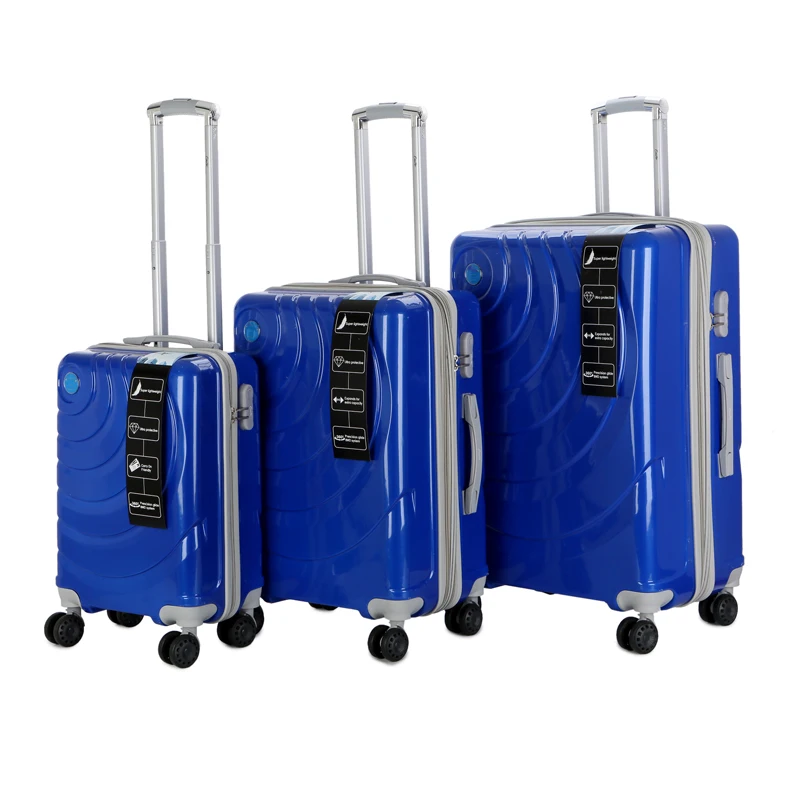 Low price wholesale tsa lock travel style suitcase 3 piece hard PC luggage set for sale