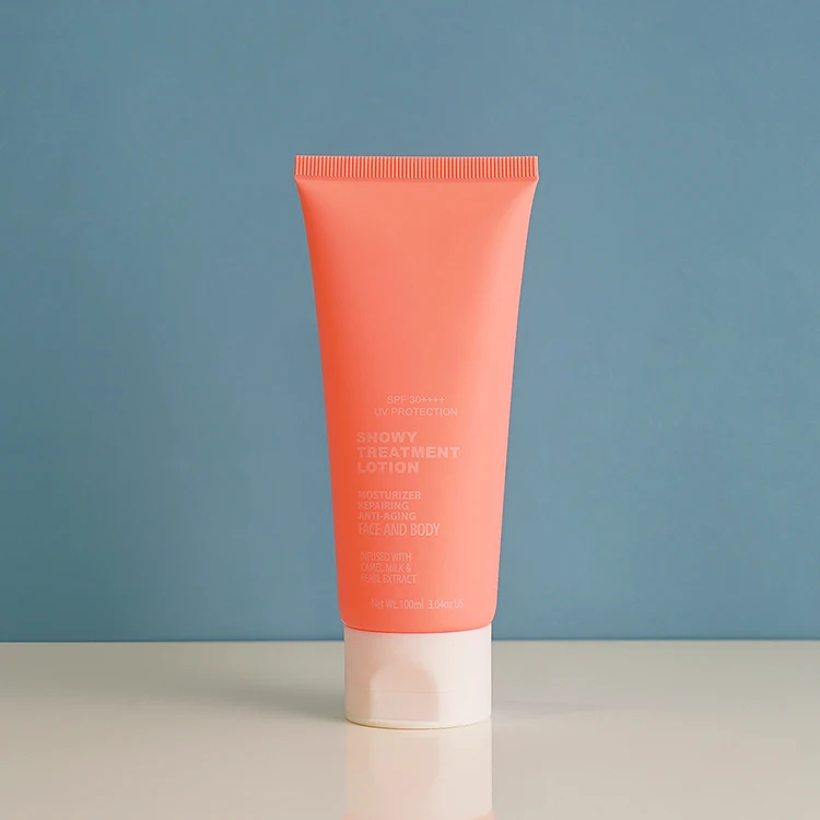 Wholesale 100 ml empty face wash packaging tube skin care packaging for lotion sunscreen with flap
