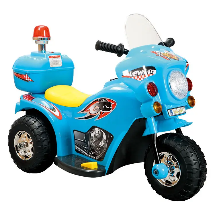 Wholesale  6v  Kid Motor Bike Three Wheels Mini Police  Electric  Motorcycle