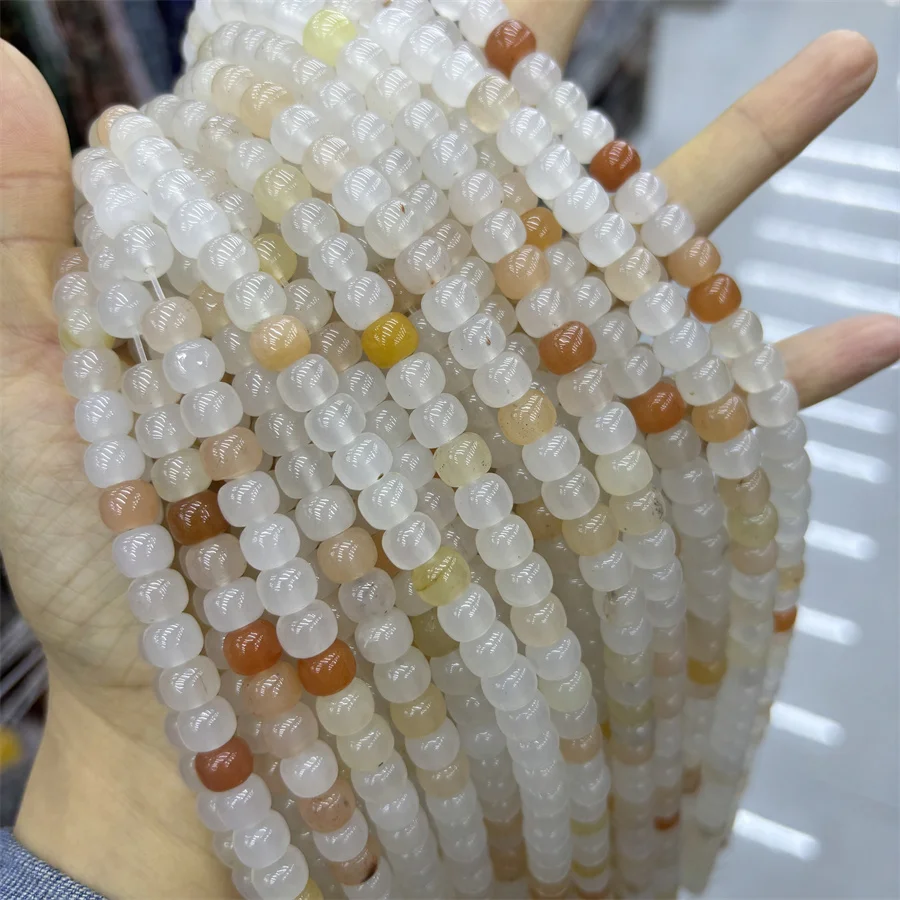 Wholesale 6-8mm Natural Barrel Shape Spacer Gemstone Beads Natural red Aventurine Stone Loose Beads For Jewelry Making