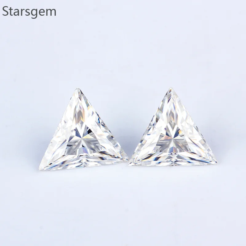 Starsgem Hot Sale Triangle Cut D White Color Diamond Mosanite GRA VVS1 Stones Loose Diamonds Moissanite