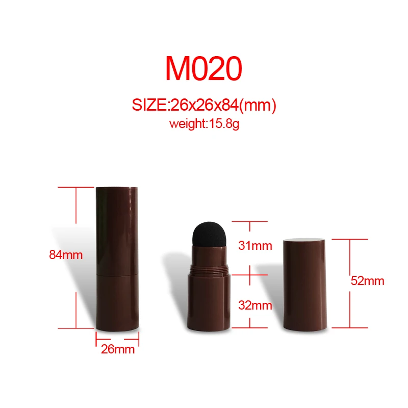 M020 in stock Wholesale one step eyebrow powder bronzer powder hairline powder empty packaging brown and black