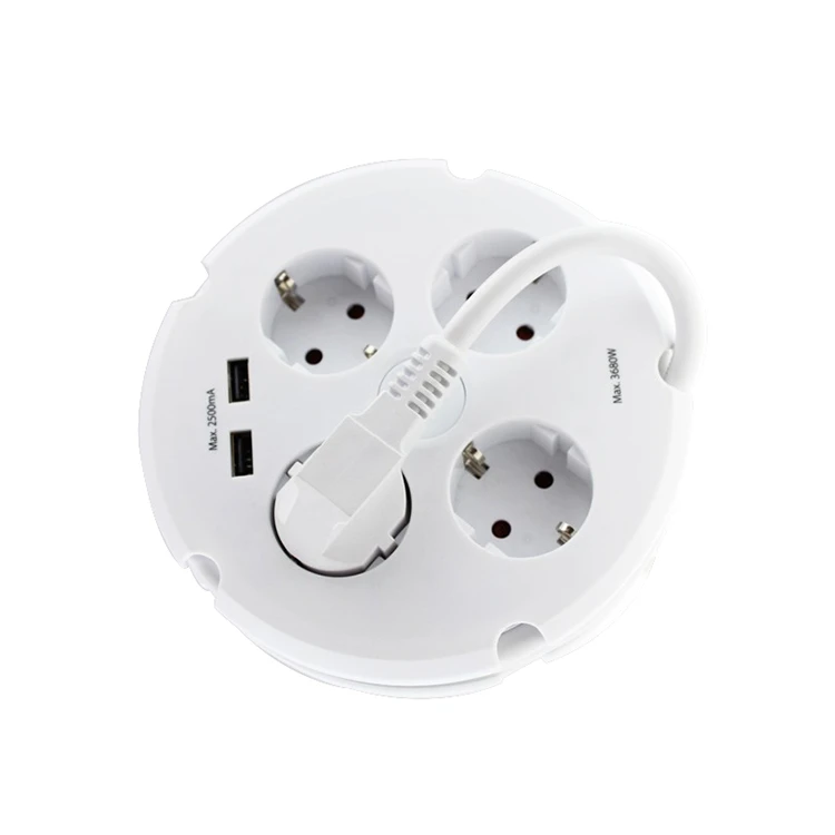 4 way power multifunctional EU extension Socket electrica board types with wire and switch