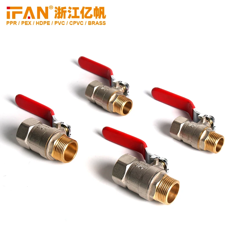 IFAN High Pressure NPT Brass Valve 1/2 Inch Forged Brass Gas Ball Valve For Water Supply