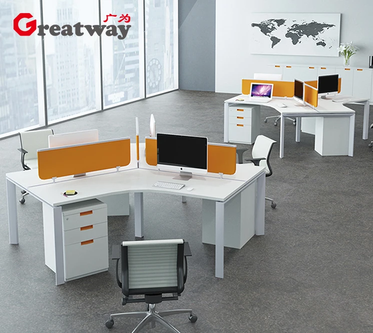 Manufacturer Office Furniture Customized Office Workstation Office Desk Modern Metal Iron Powder Coating