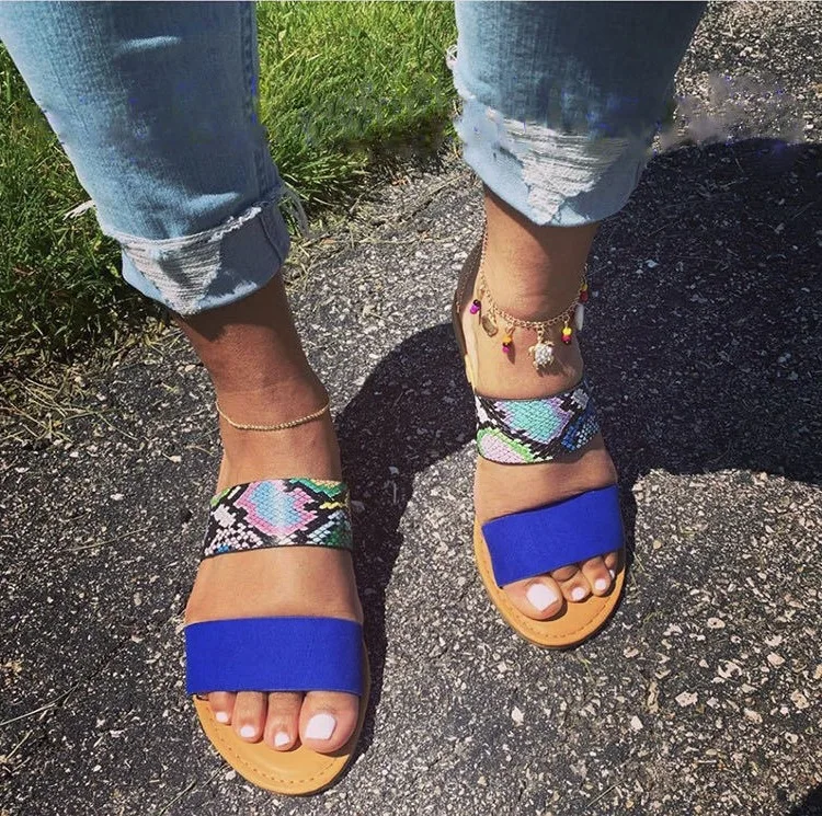 
Summer Fashion New Explosion Models in African Sandals Flat Bottom Shoe Ladies Slippers 
