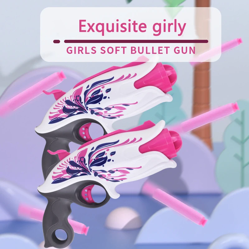 Mini Launchable Soft Bullet Gun Shooting Game BBS Airsoft Pistol Toy Guns