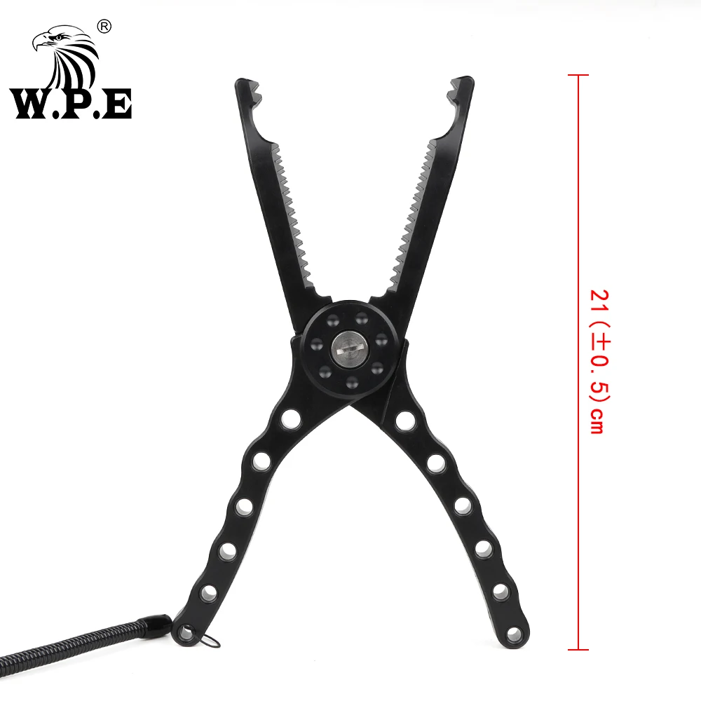 W.P.E New Black and GreenPE material portable multi-function buckle serrated strong fishing tool clip fish pliers