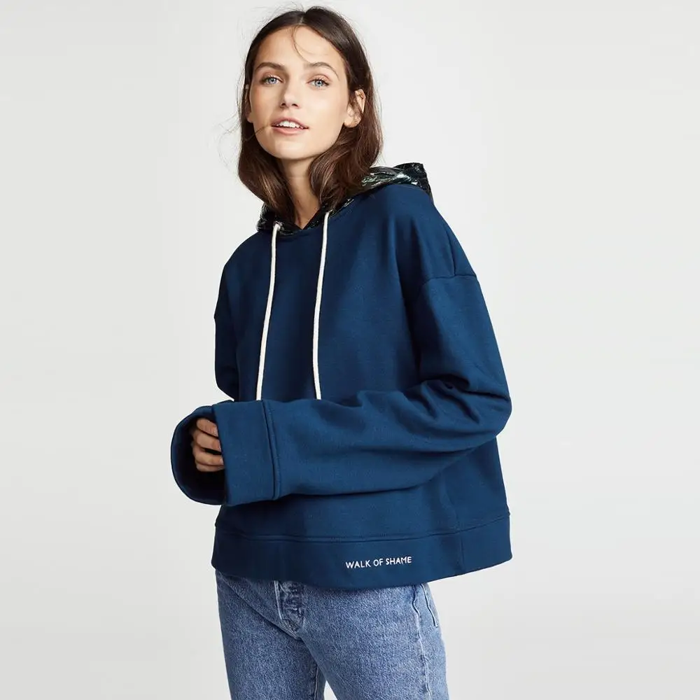 Leisure Cheap Price High Quality Easy Matching Girl Autumn Women Slim Looking Pullover Cotton